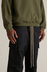 TEXTURED NYLON FIELD PANT - BLACK