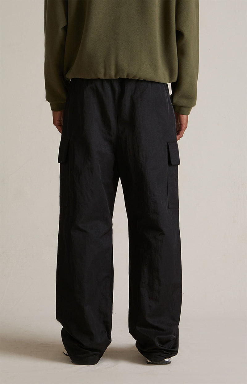 TEXTURED NYLON FIELD PANT - BLACK