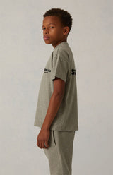 KIDS SHORT SLEEVE TEE DARK OATMEAL