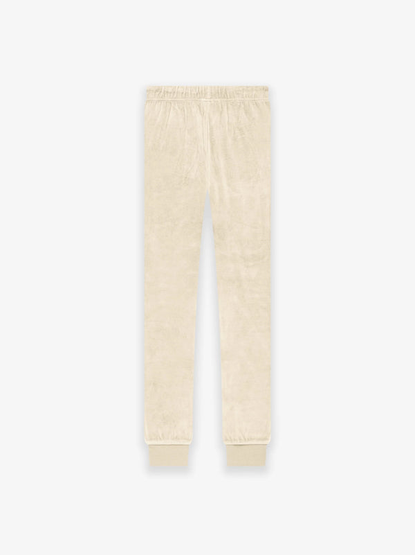 WOMEN VELOUR PANT EGG SHELL