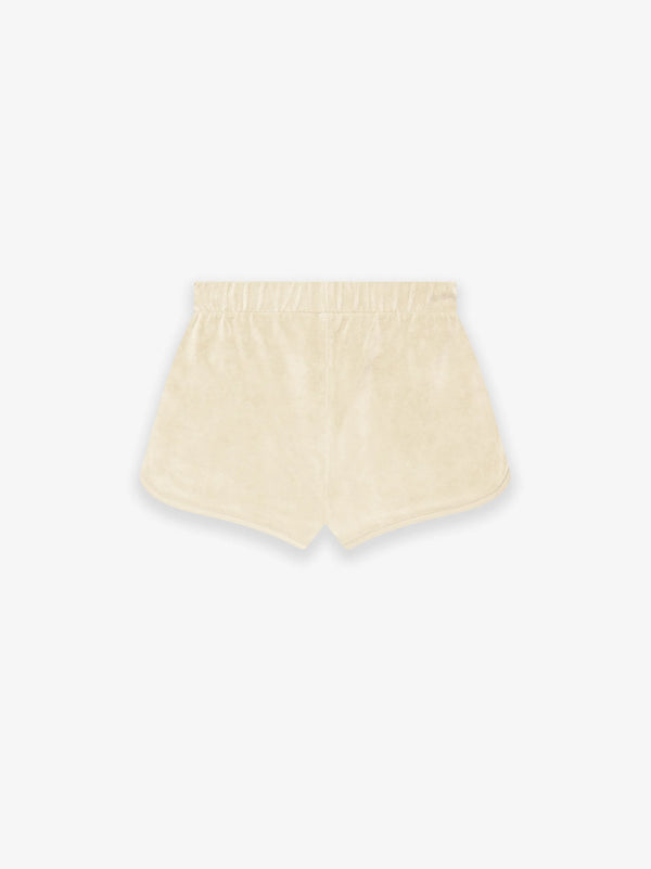 WOMEN VELOUR SHORT EGG SHELL