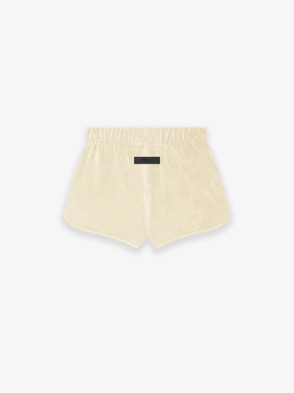 WOMEN VELOUR SHORT EGG SHELL