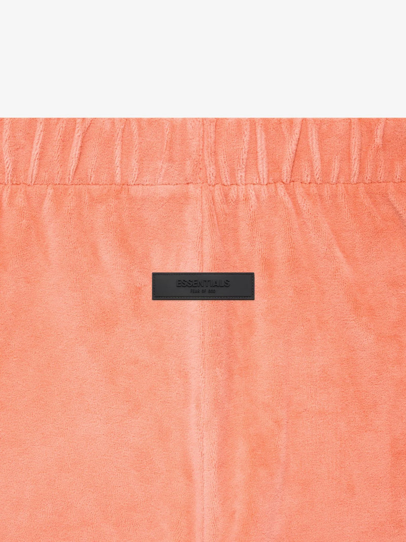 WOMEN VELOUR SHORT CORAL