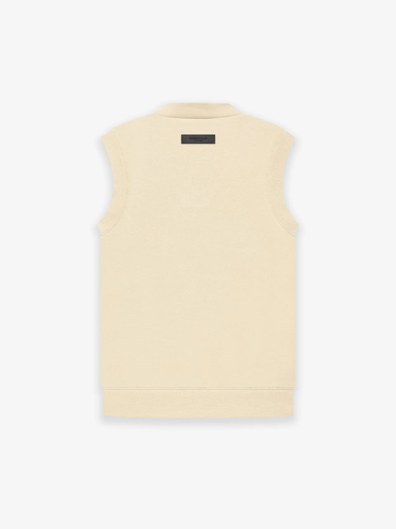 ESSENTIALS V NECK VEST EGG SHELL