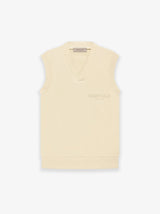 ESSENTIALS V NECK VEST EGG SHELL