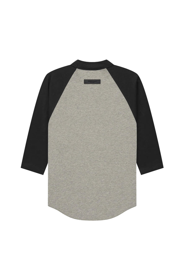 KIDS BASEBALL TEE DARK HEATEHR OATMEAL