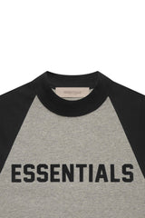 KIDS BASEBALL TEE DARK HEATEHR OATMEAL