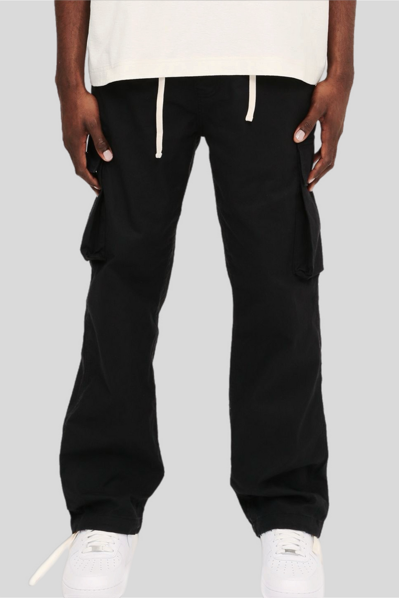 COTTON CARGO PANT BLACK