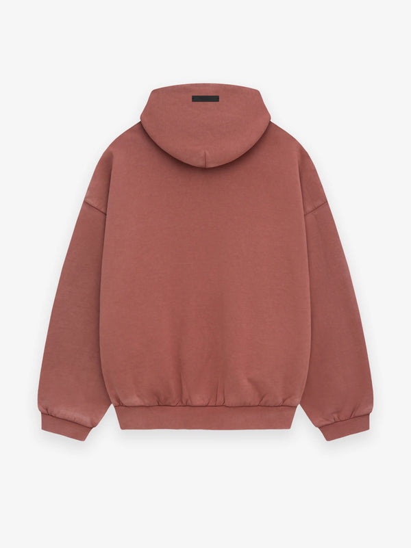 HEAVY FLEECE HOODIE - CRIMSON