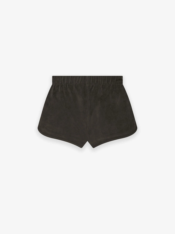 WOMEN VELOUR SHORT OFF BLACK