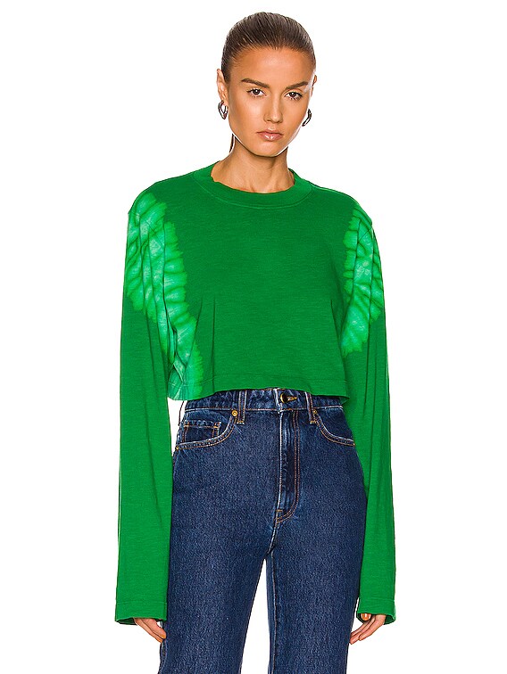 TOKYO CROP SHIRT KELLY GREEN FOG