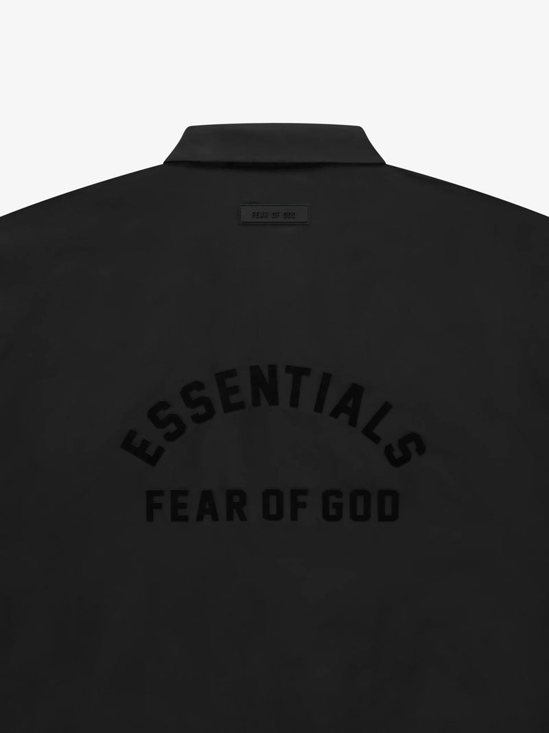 ESSENTIALS COACHES JACKET - BLACK CORE