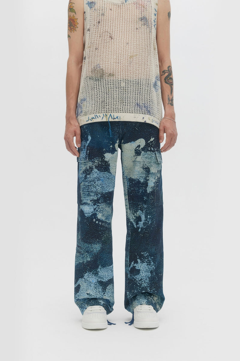 DEEP CARGO PANTS BLUE