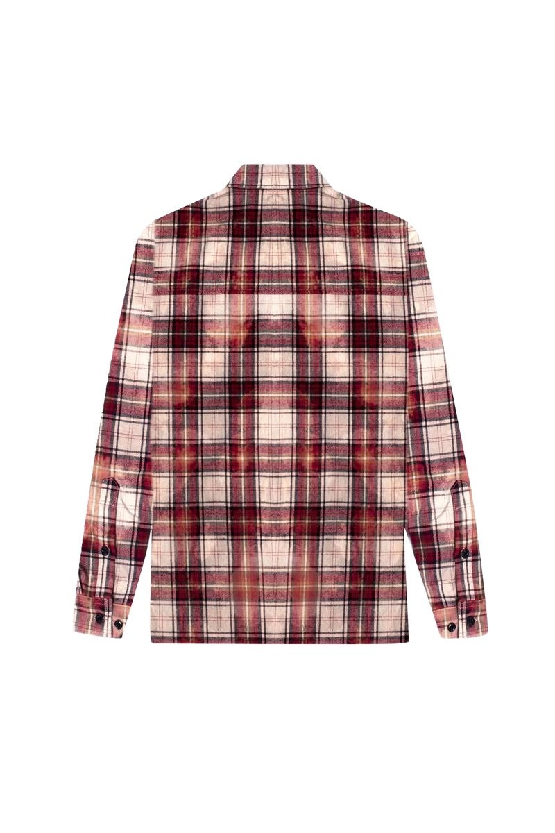 OTHER FLANNEL SHIRT BLEACH RED