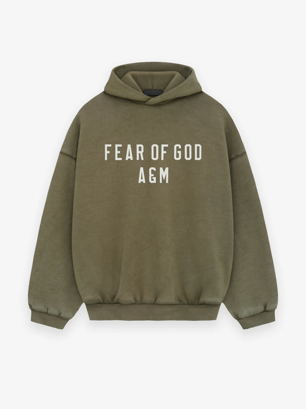 HEAVY FLEECE HOODIE - MILITARY