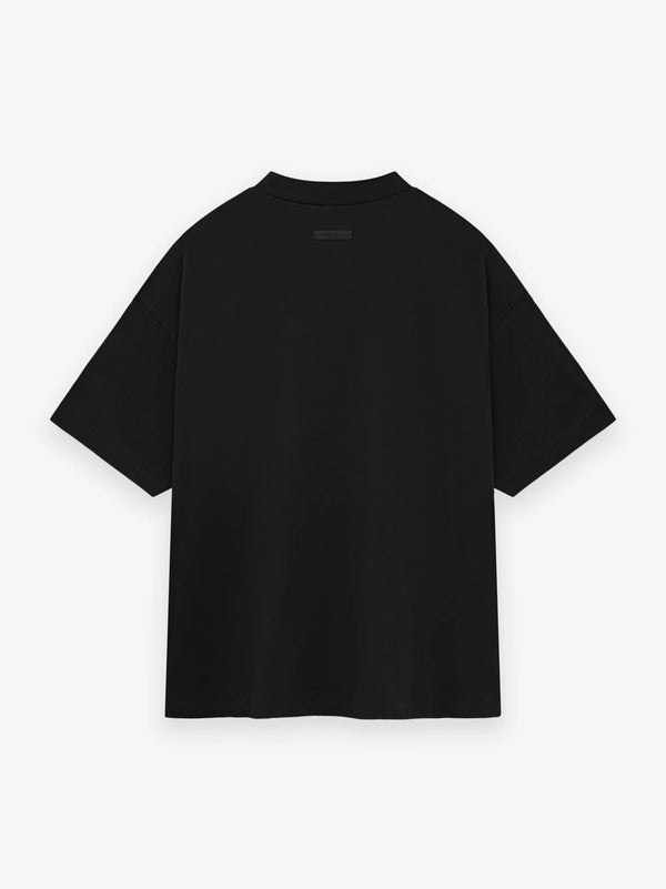 JERSEY CREWNECK TEE - BLACK