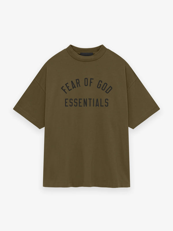 JERSEY CREWNECK TEE - OLIVE