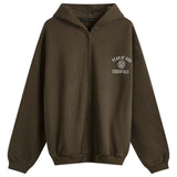 HEAVY FLEECE FULLZIP HOODIE - BROWN