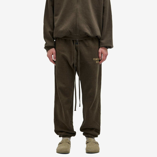 HEAVY FLEECE ESSENTIAL SWEATPANT -  BROWN