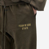 HEAVY FLEECE ESSENTIAL SWEATPANT -  BROWN