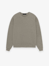 WAFFLE CREWNECK SWEATER - DARK HEATHER