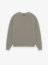 WAFFLE CREWNECK SWEATER - DARK HEATHER