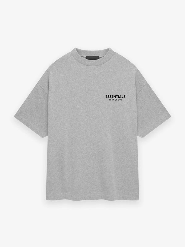 JERSEY CREWNECK T-SHIRT - LIGHT HEATHER GRAY