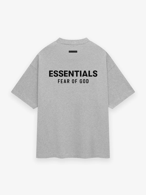 JERSEY CREWNECK T-SHIRT - LIGHT HEATHER GRAY