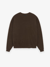 WAFFLE CREWNECK SWEATER - BROWN