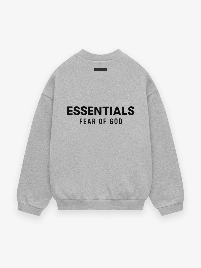 FLEECE CREWNECK - LIGHT HEATHER GRAY