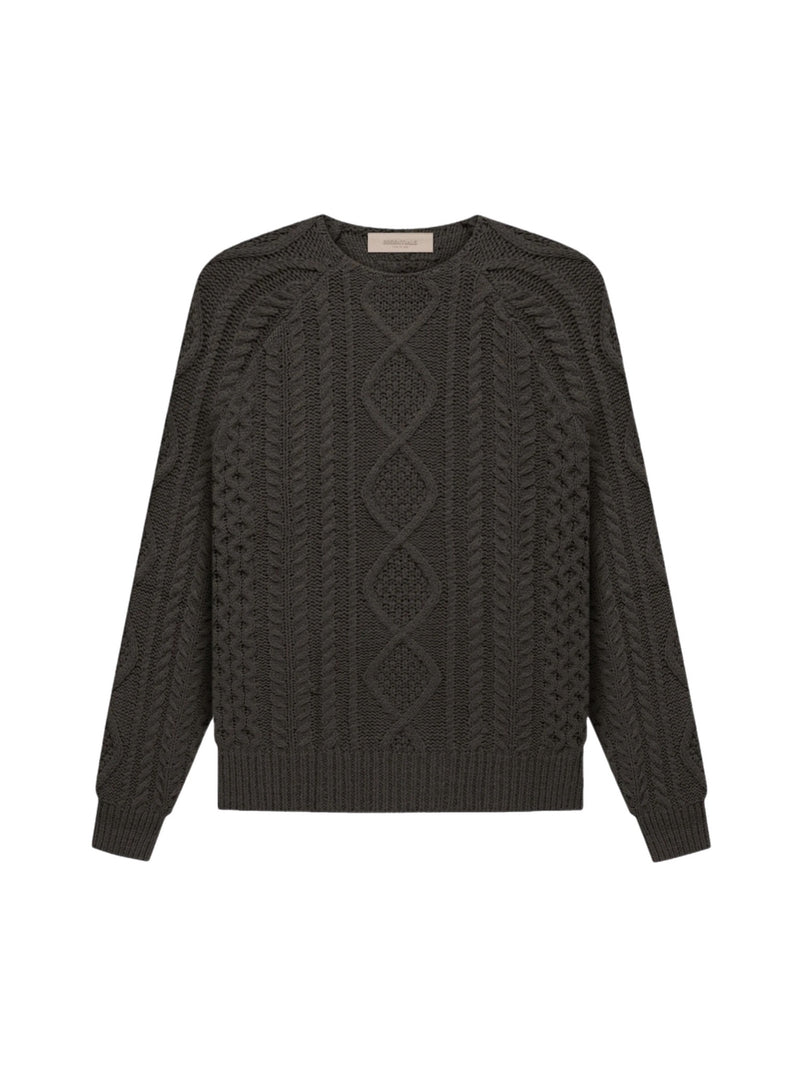 CABLE KNIT OFF BLACK