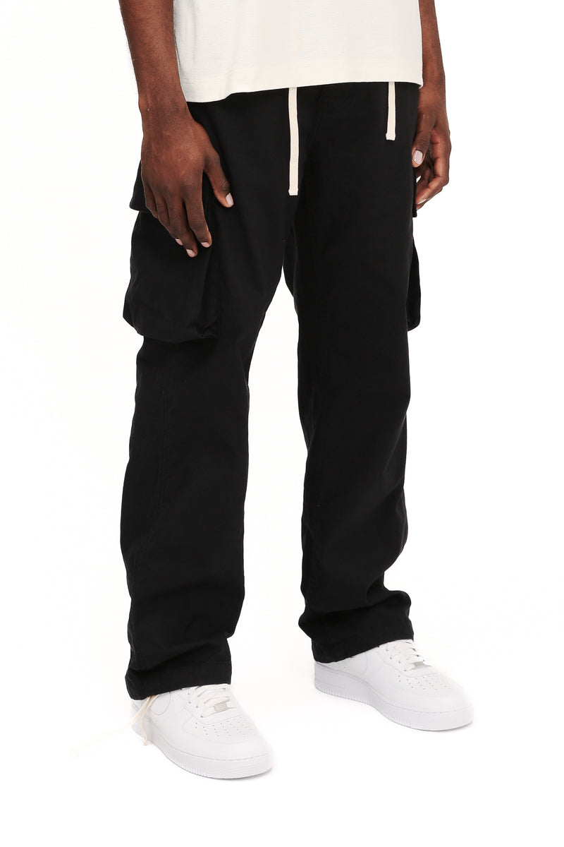 COTTON CARGO PANT BLACK