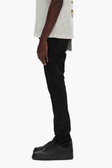 Low Rise Skinny Jean Black Resin 3/D