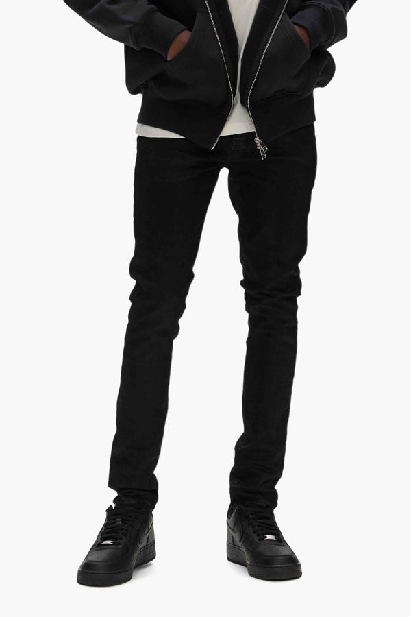 Low Rise Skinny Jean Black Resin 3/D