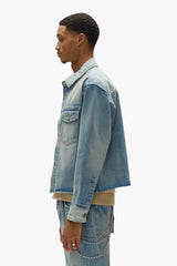 Basalt Cropped Denim Jacket LIGHT INDIGO