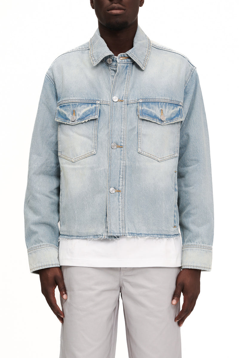 Basalt Cropped Denim Jacket LIGHT INDIGO