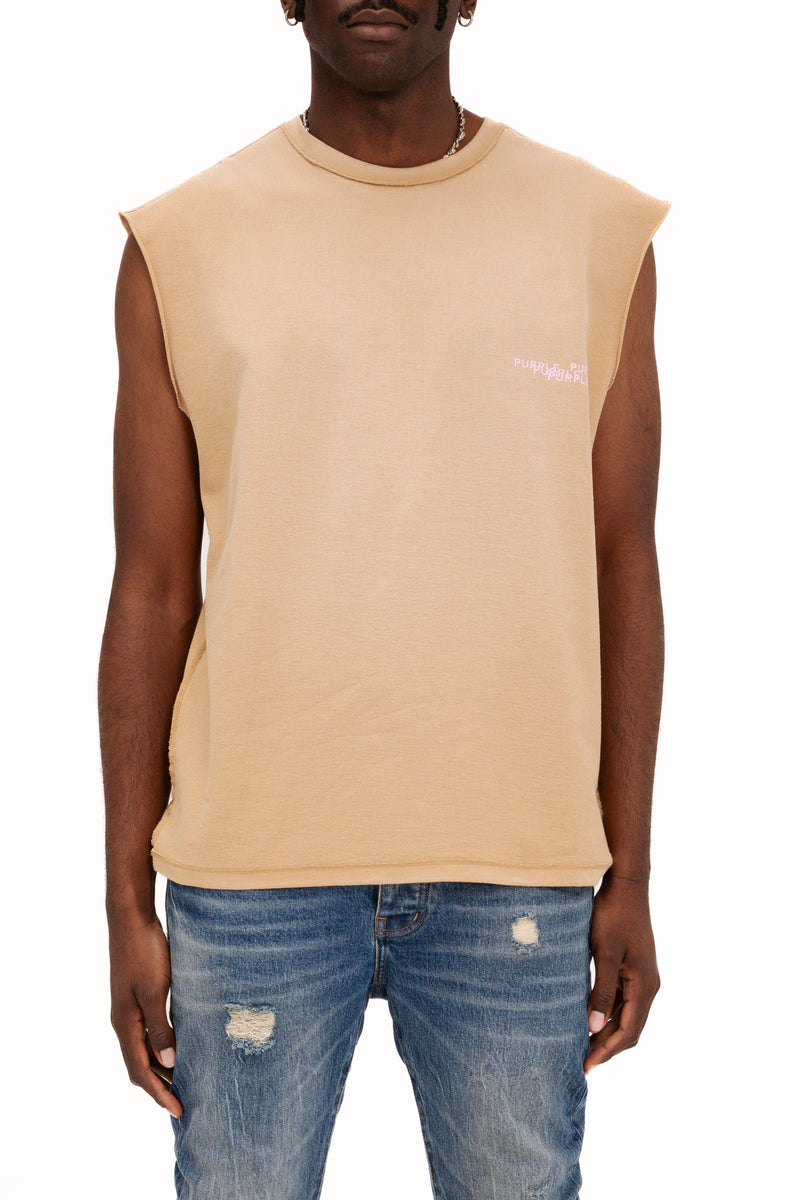 TEXTURED JERSEY SLEE TAN