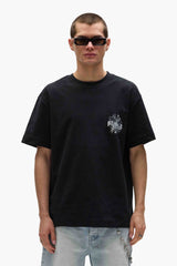 Shattered TEXTURED JERSEY T  BLACK