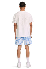 HWT FLEECE SHORT TIE DYE PLACID BLU-BJ323