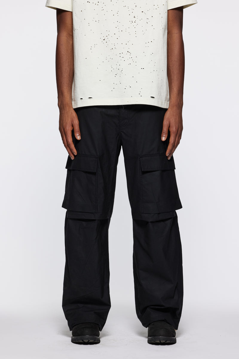 WOVEN CARGO PANT BLACK