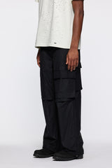 WOVEN CARGO PANT BLACK