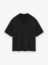 MEN-V-NECK TSHIRT-JET BLACK