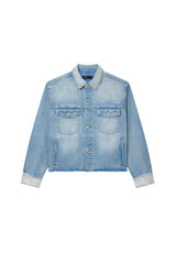 Basalt Cropped Denim Jacket LIGHT INDIGO