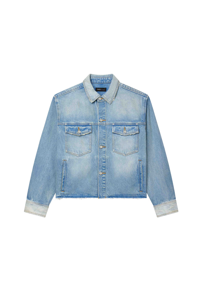 Basalt Cropped Denim Jacket LIGHT INDIGO