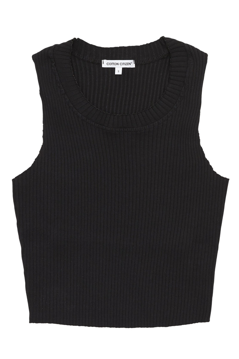 IBIZA CROP TANK JET BLACK