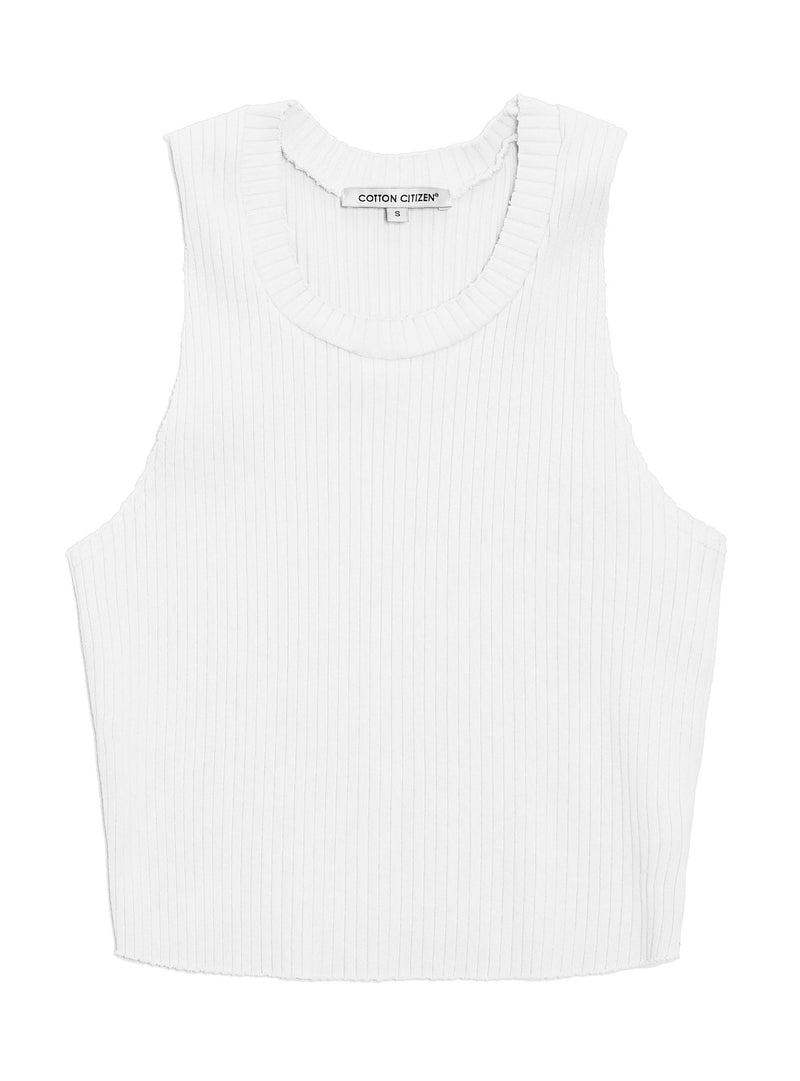 IBIZA CROP TANK  WHITE