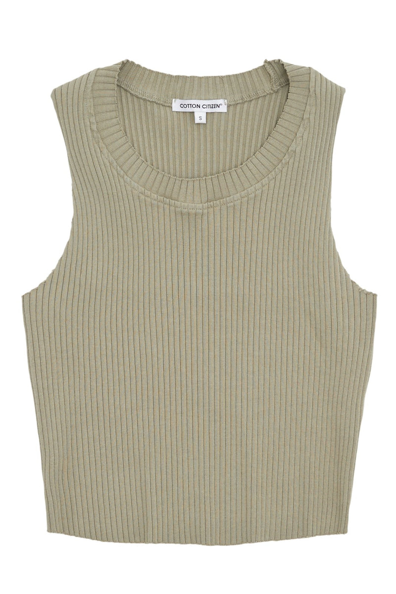 IBIZA CROP TANK  BASIL