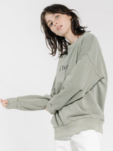 ARMY GREEN-6- ENCHANTMENT SLOUCH CREW-ARMY GREEN