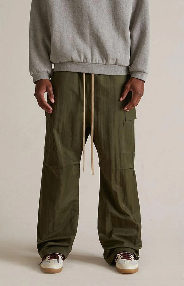 TEXTURED NYLON FIELD PANT  - MILITARY