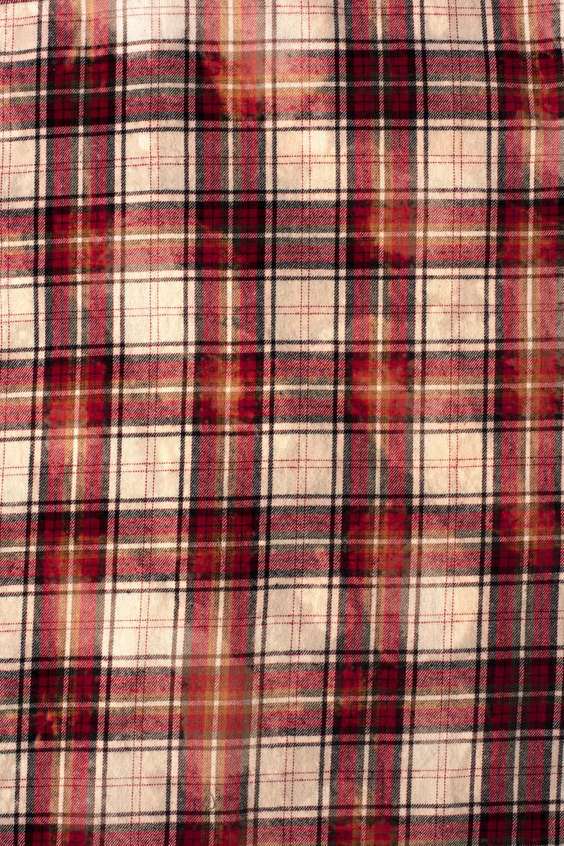 OTHER FLANNEL SHIRT BLEACH RED